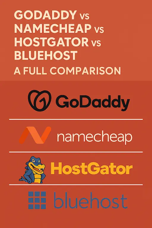 GoDaddy vs Namecheap vs HostGator vs Bluehost – A Full Comparison